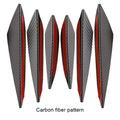 SEAMETAL 6pcs/Set Universal Front Bumper Lip Diffuser Splitter Fins Body Spoiler Car Tuning Canards Valence Chin Car Decoration