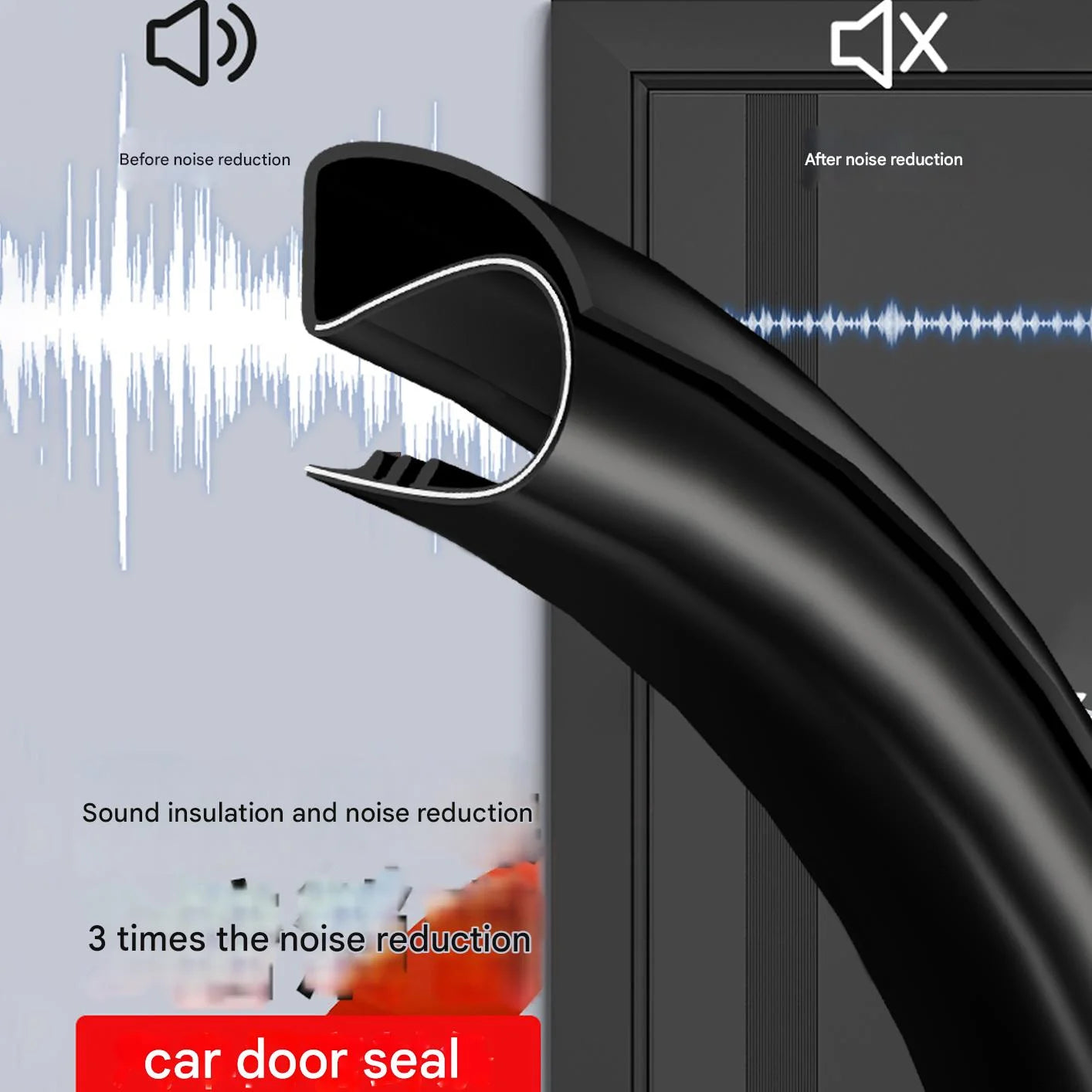 Car dashboard sealing strip sound insulation strip sound insulation rubber strip universal B column C column sealing strip