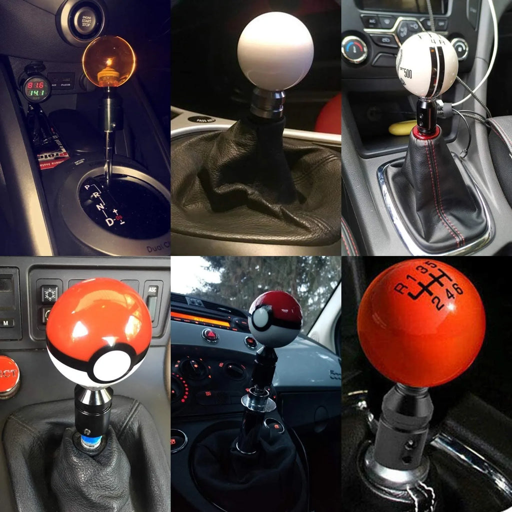 Universal Aluminum Alloy Car Auto Gear Manual Shift Knob Adapter Black for Non Threaded Shifters M12x1.25 M10x1.5 SK-1054-BK