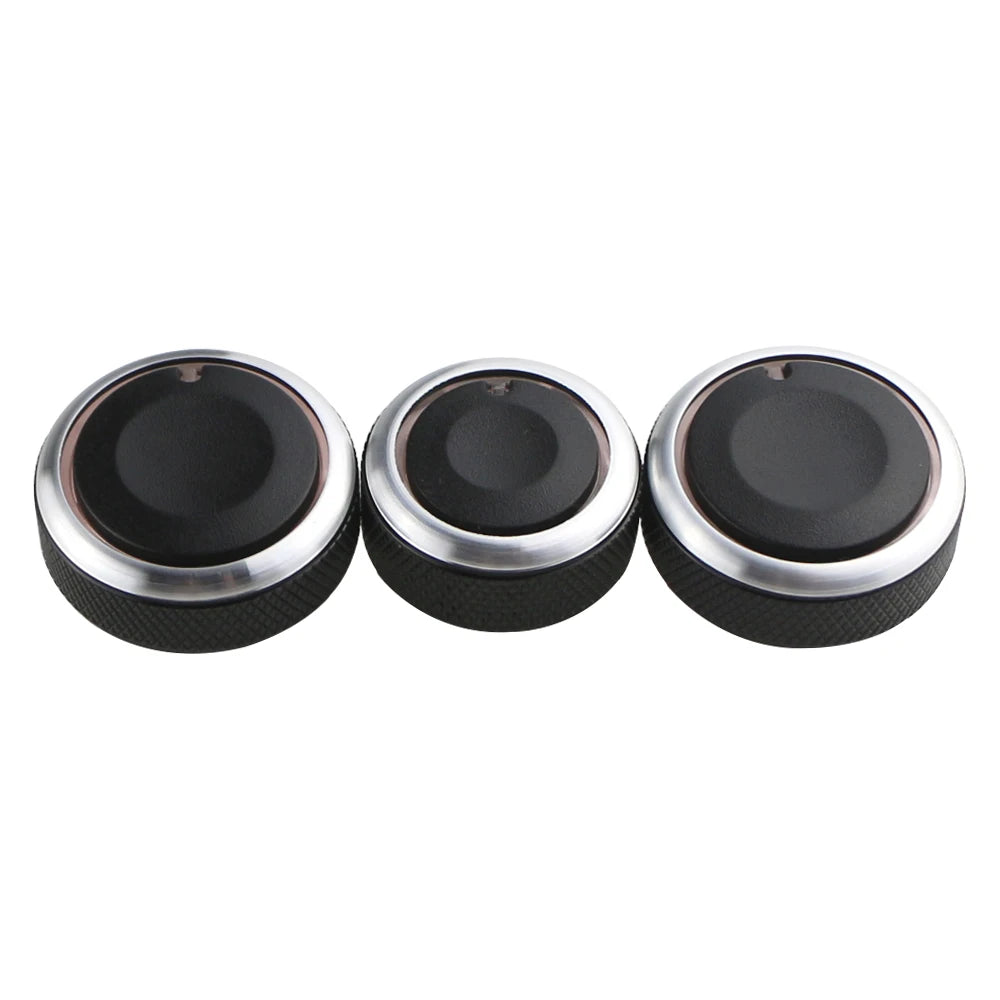 For VW POLO 2002-2013 2014 MK4 MK5 9N 9N3 6R 3Pcs/set Aluminum Alloy AC Knob Heat Control Switch Button Knob