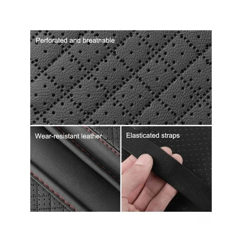 Leather Car Armrest Box Pad Memory Foam Center Console Arm Rest Protector Cover with Storage Pocket Elbow Rest Cushion
