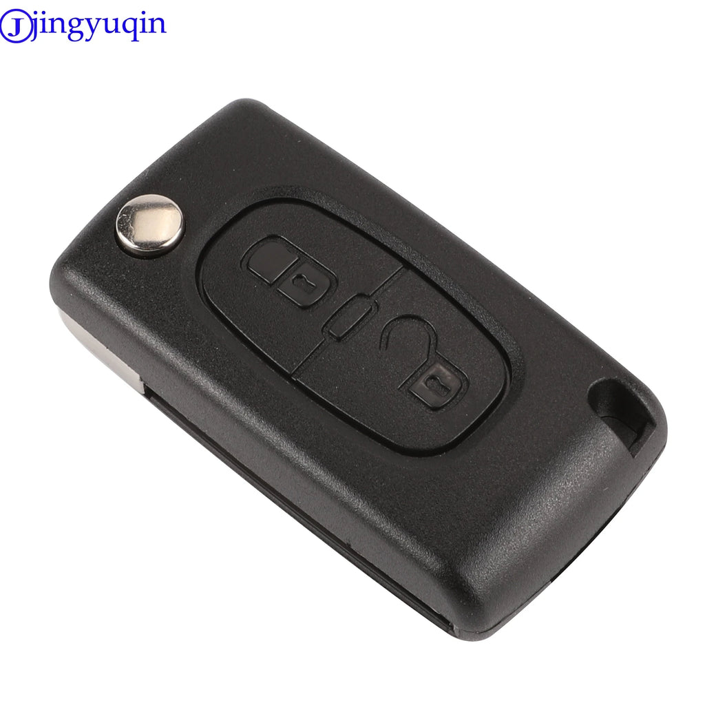 jingyuqin Car Key Case Shell For Peugeot 307 407 308 607 For Citroen C2 C3 C4 C5 C6 C8 XSARA PICA CE523 HU83 CE536 VA2