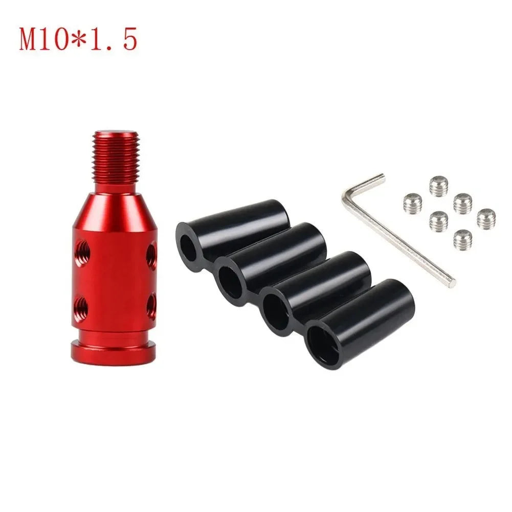 Universal Aluminum Alloy Car Auto Gear Manual Shift Knob Adapter Black for Non Threaded Shifters M12x1.25 M10x1.5 SK-1054-BK