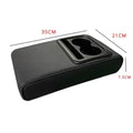 Auto Center Console Armrest Cushion With 2 Cup Holder PU Leather Armrest Pad Portable Car Amrest Pillow Cover Height Pad