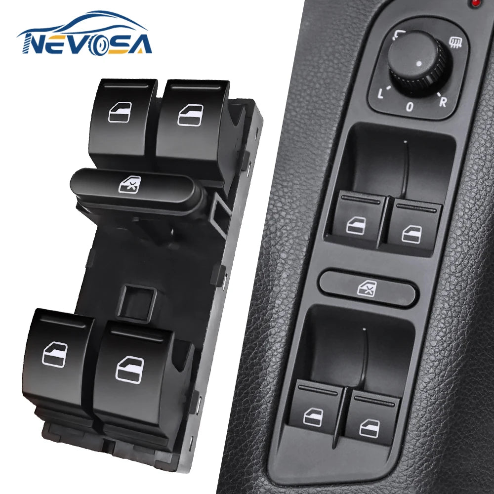 5ND959857 For VW Golf 5 6 GTI MK5 MK6 Jetta Tiguan Passat B6 CC Fabio Power Master Window Switch Passenger Button 7L6959855B Red