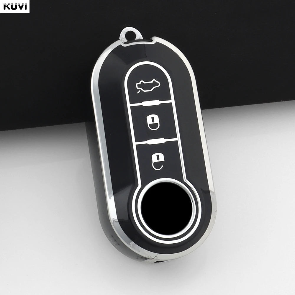 HOT TPU Car Key Case Cover Shell Holder Fob For FIAT 500 Ducato Panda Punto 500L Lancia Musa For Citroen Jumper Peugeot Boxer