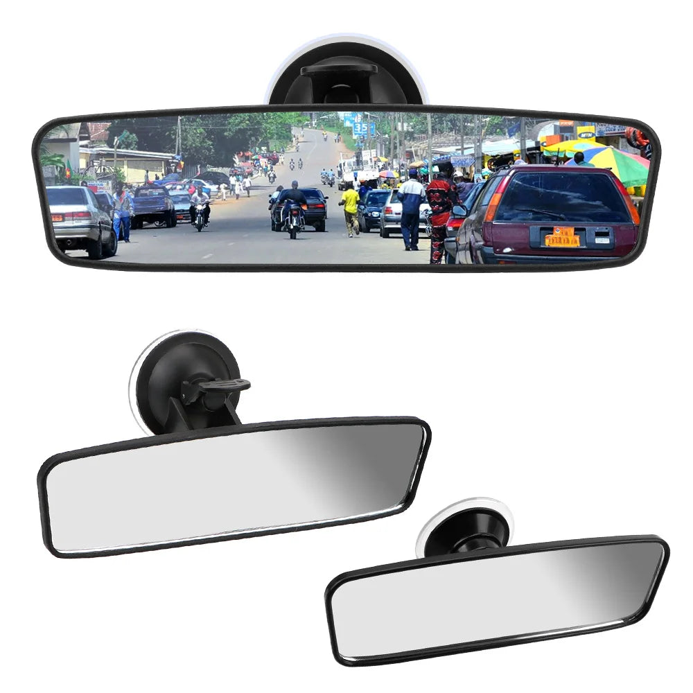 Wide-angle Rearview Mirror Interior Rear View Mirror Universal Car-styling Car Rear Mirror Adjustable Suction Cup 360° Rotates