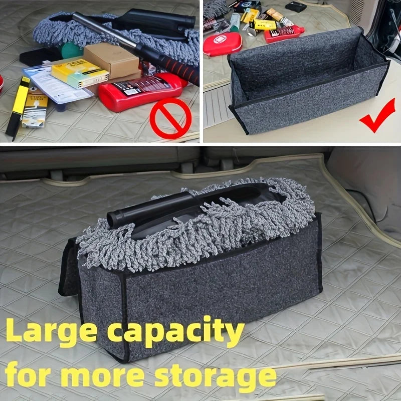 1-Pack Car Trunk Organizer: Foldable, ergonomic handle, for SUVs/sedans/trucks, durable fabric