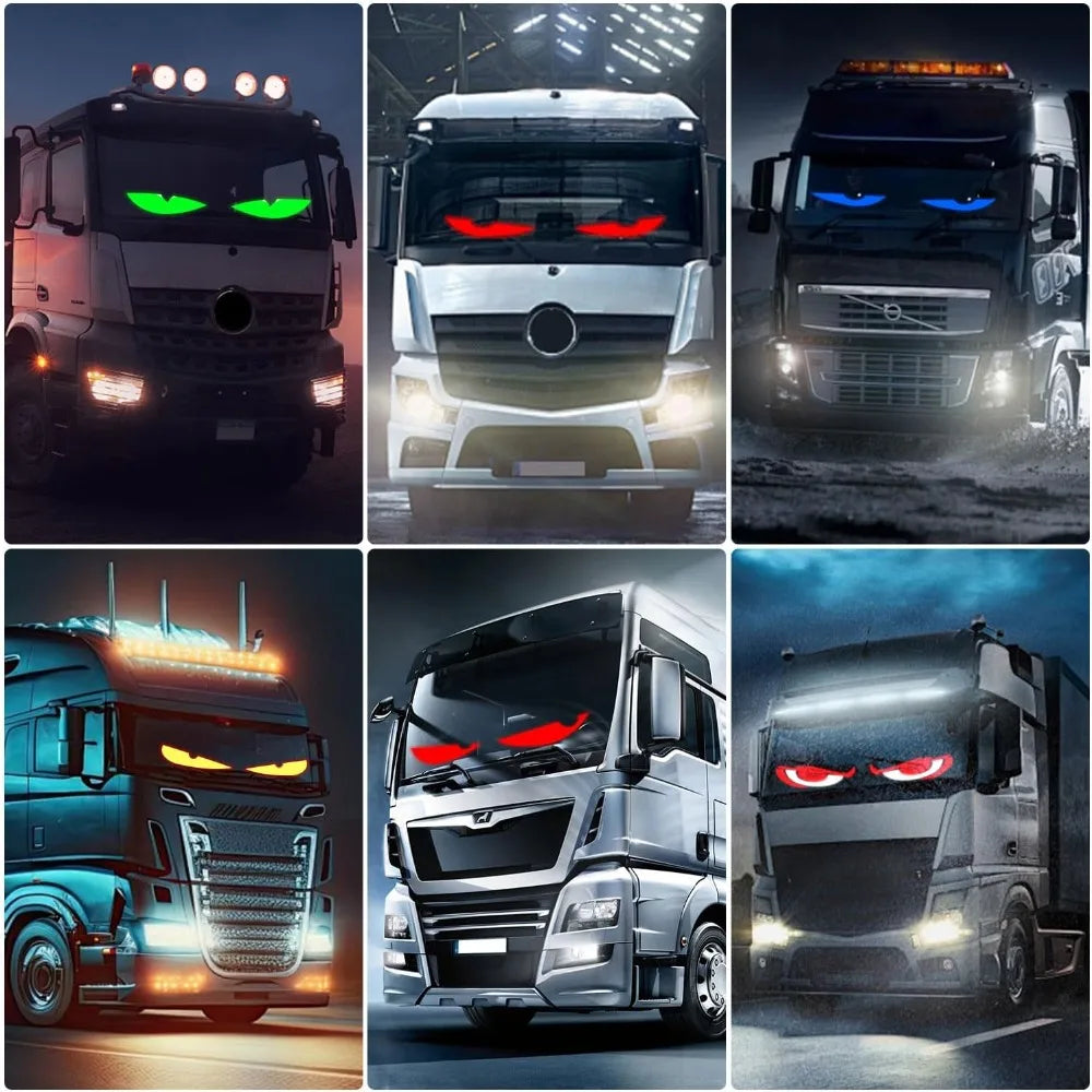 Car Flexible LED Display Soft Screen Devil Eyes Light Programmable Matrix Pixel Panel DIY Pattern Text Animation Display for Car