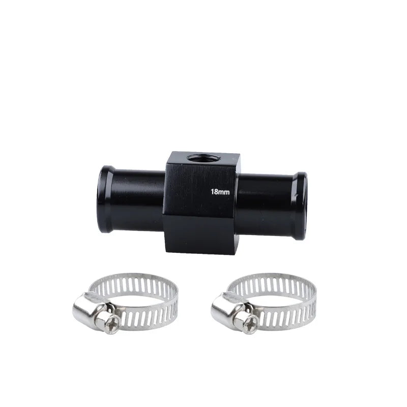Black Water Temp Gauge Radiator Temperature Water Temp Joint Pipe Sensor 18MM 20MM 22MM 24MM Hose Adapter