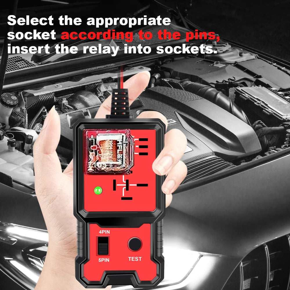 Car Relay Voltage Tester Universal 12V Automotive Electronic Relay Tester Indicator Light Battery Checker For RV Truck Trailer