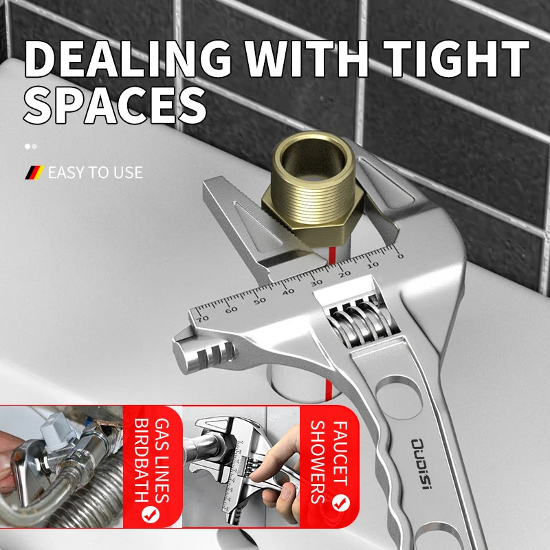 OUDISI multifunctional wrench manual tool bathroom wrench large opening adjustable wrench multifunctional wrench adjustable wren