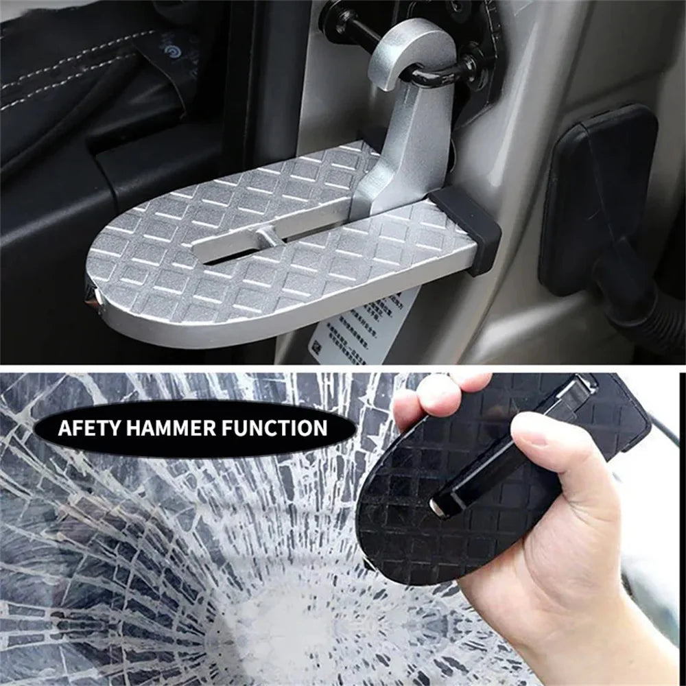 1PC Car Foot Pedal Aluminum Door Pedal Universal Mini Auxiliary Pedal Upper Roof Pedal Pedal Pedal Car Accessories Foot Pedal