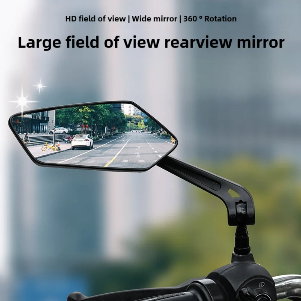 Bicycle Rearview Bike Adjustable 360° Rotate Wide Angle Mirror Road Bike Handlebar Rear View Mirrors Bicycle Accessories