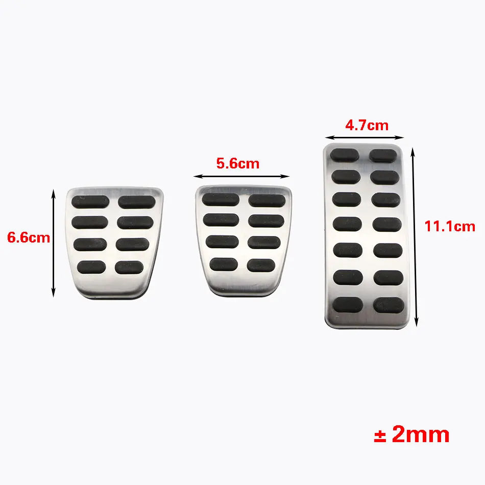 Car Pedals Gas Accelerator Brake Clutch Footrest Pedal Cover for Hyundai Ix25 Creta Accent Verna Solaris for Kia Rio Soul K2 KX3