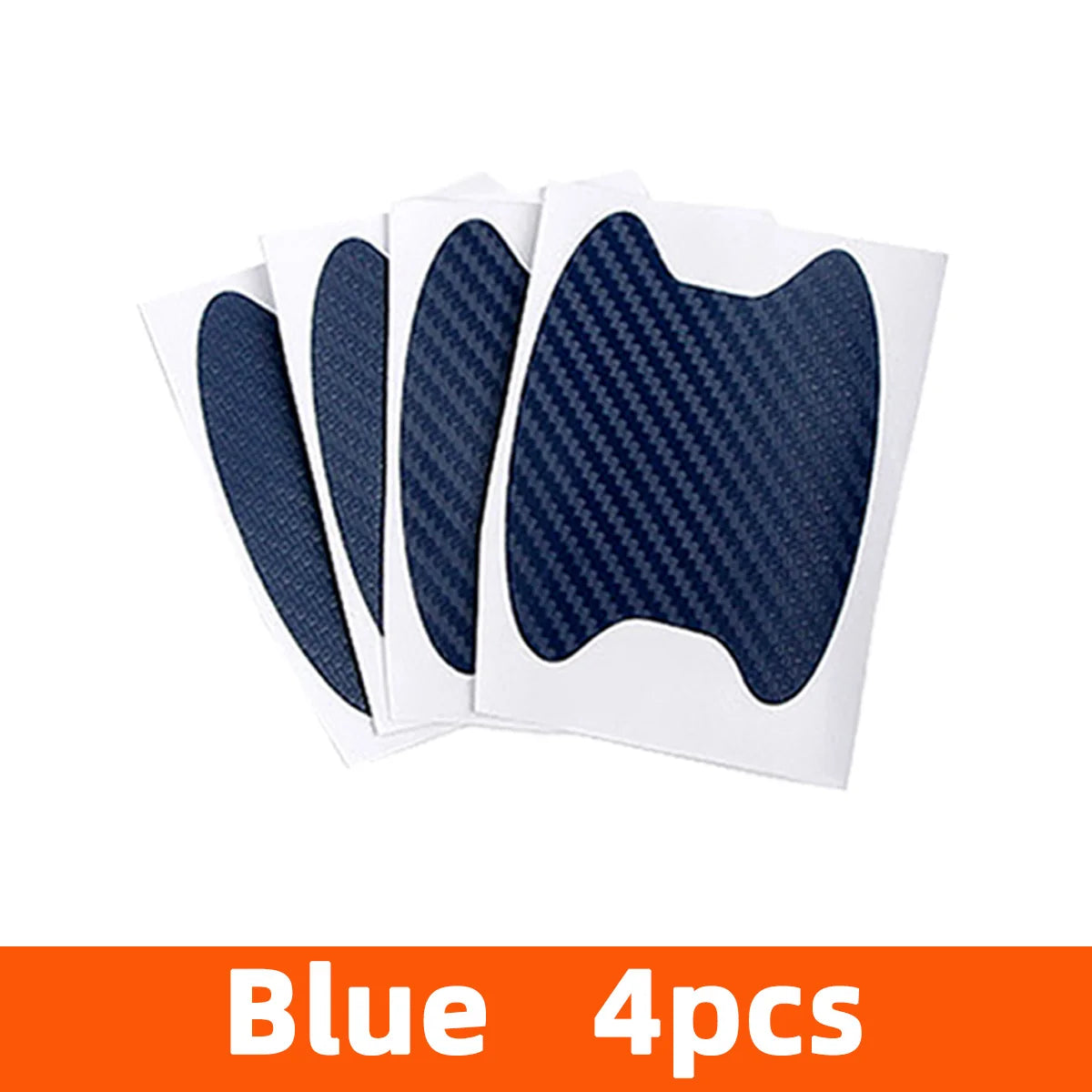 YONGRUN 4PCS Car Door Handle Scratch Resistant Sticker Carbon Fiber Texture Sticker Waterproof Protection Sticker Multi-Color