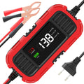 FOXSUR 12V 2A Smart Battery Chargers Universal 4AH-30AH Fully Automatic Trickle Battery Charger For Car Motorcycle AGM EFB GEL