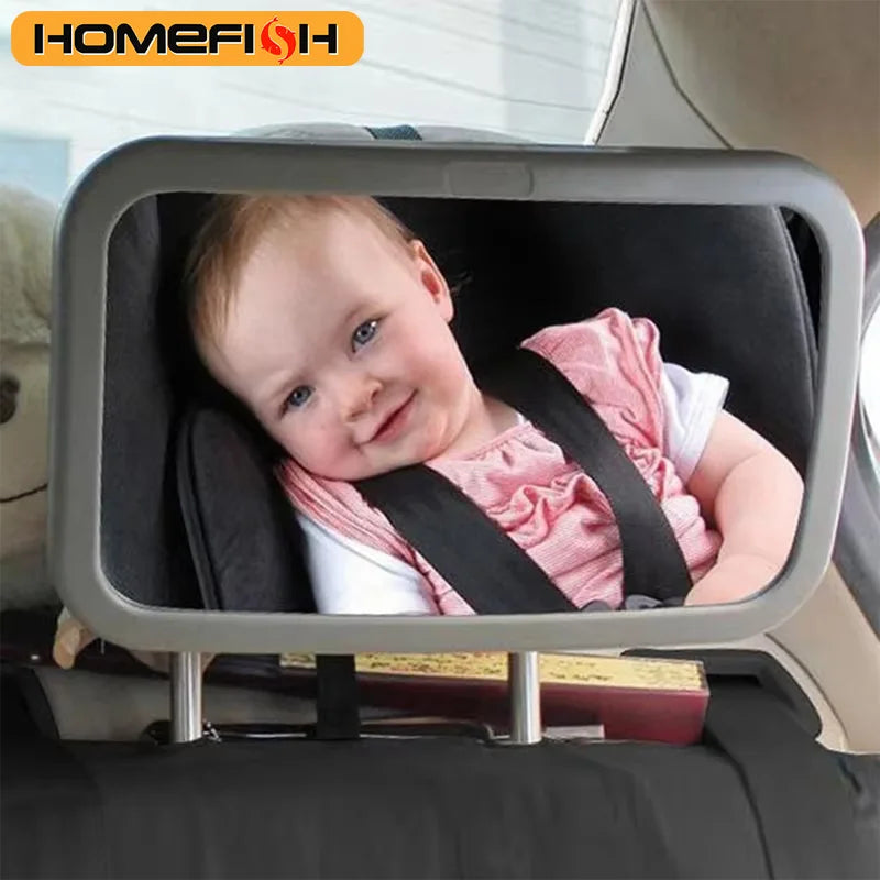 HOMEFISH Baby Car Mirrors Adjustable Car Rear Seat Mirrors Facing Headrest Mounted Children Baby Safety Monitoring Accessories