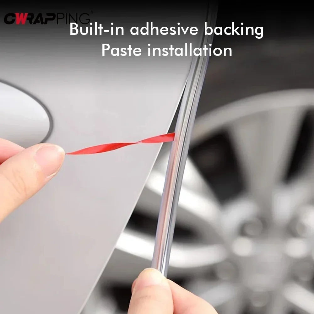 5M Car Door Protector Edge Scratch Auto Door Sealing Strips Transparent Anti-collision Protection PVC Strip for Cars Accessories