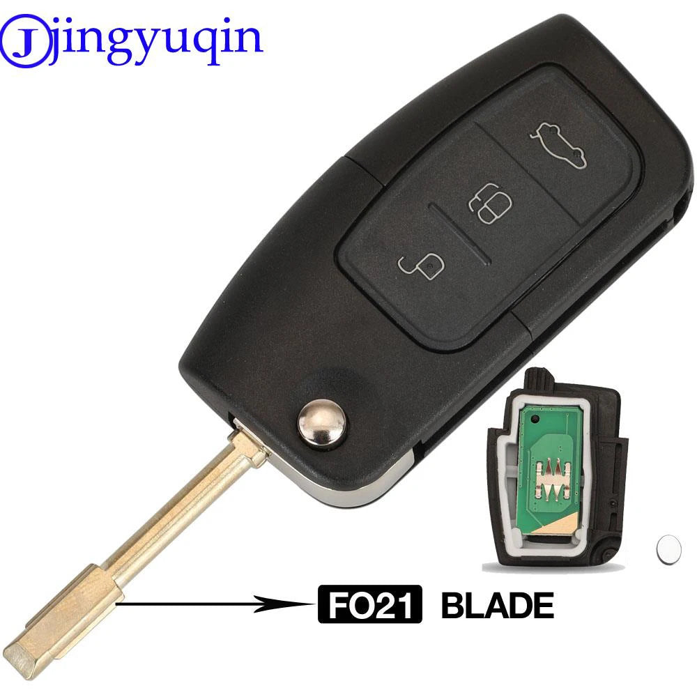 jingyuqin ASK 315/433MHz 2/3 Button Keyless Entry Remote Key Fob For Ford Focus Mondeo C Max S Max Galaxy Fiesta