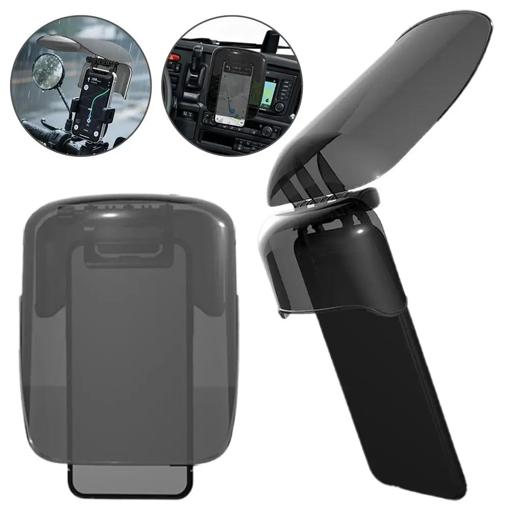 Sun Hat Style Phone Mount Sun Shade Rainproof Universal Fit Extended Sun Visor Adjustable Creative Riding Gear Outdoor