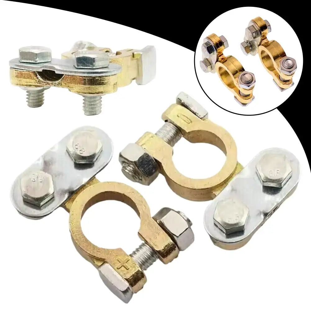 2Pcs Automotive Battery Terminals Replacement Car Wire Cable Clamp Quick Release Connector For Car Truck Van Lorry Caravan