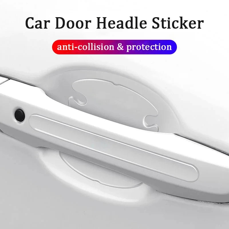 8Pcs Car Door Handle Bowl Anti-Scratch Protective Stickers Universal Invisible Protection Film Anti-Collision Strip Accessories