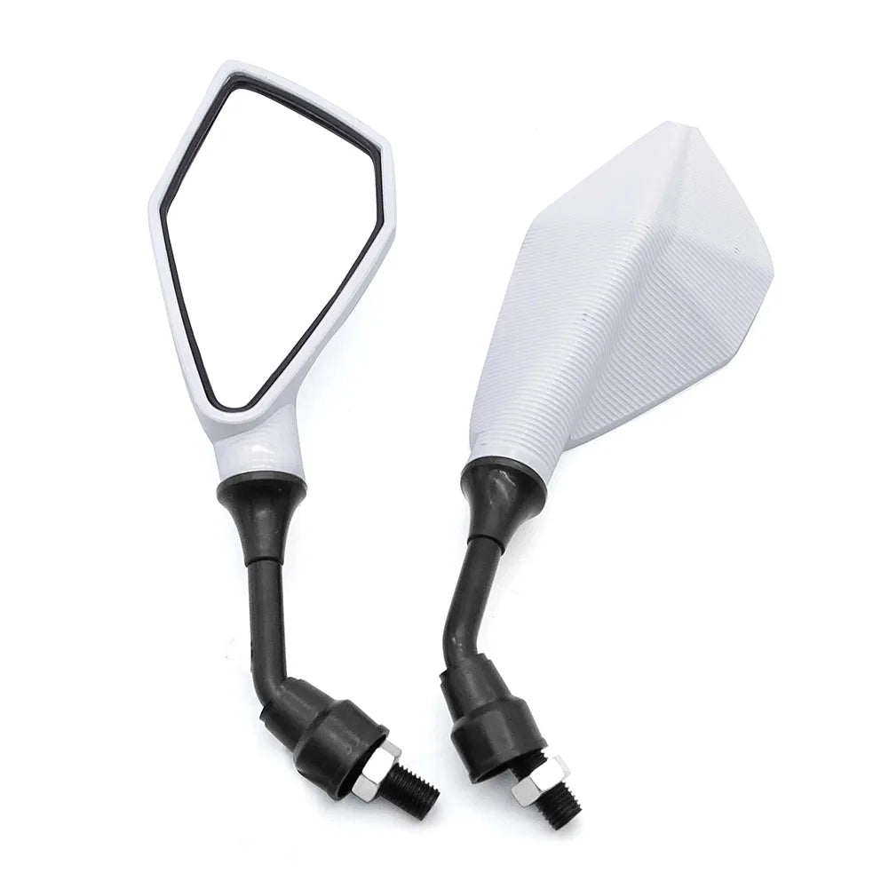 2pcs 10mm Motorcycle Rearview Mirrors Wide Angle Adjustable Bicycle Bike Handlebar Side Flexible Rear View Mirror