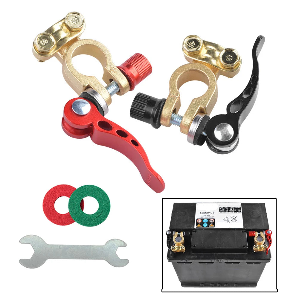 Car Cable Connector Battery Bornes Main Cable Post Clamp Terminal 12V 6V 24V UTV Tractor Truck Battery Terminal