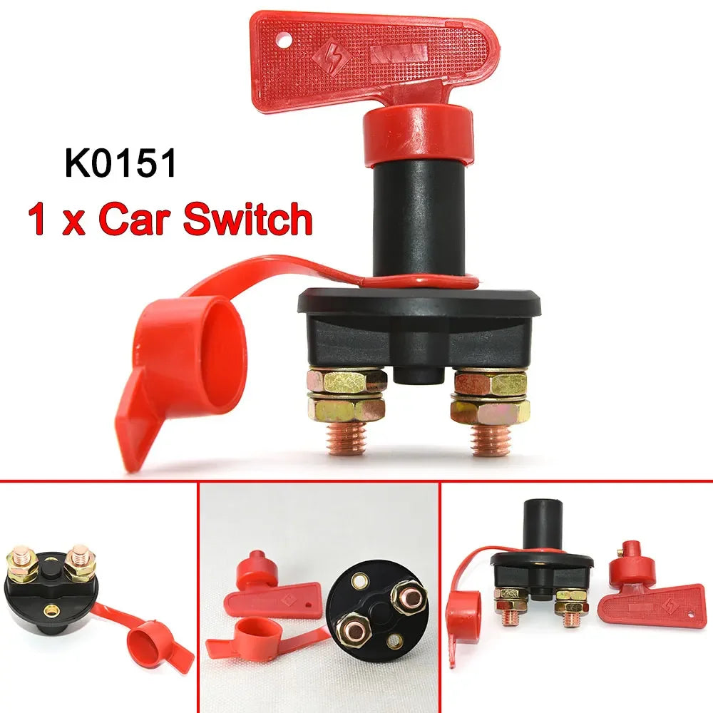 DC 12V-24V Vehicle Switch Car Battery Disconnect  Auto Car Truck Boat Battery Isolator Disconnect Cut Off Switch with Removable