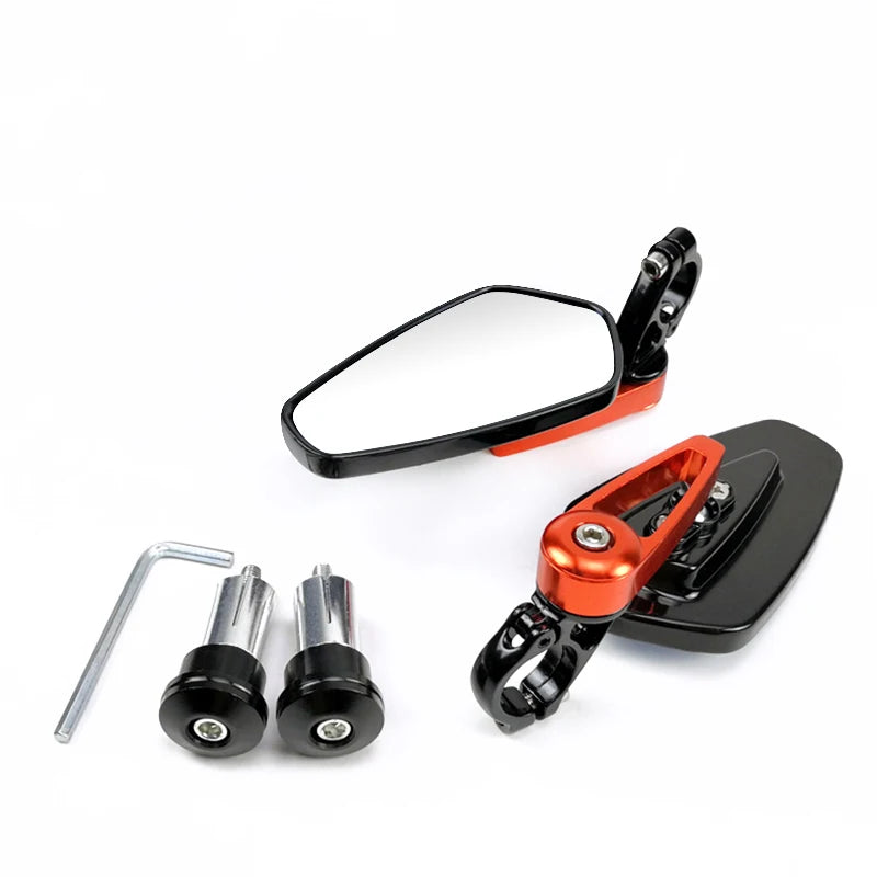 EAFC 1 Pair 7/8" 22mm  Motorcycle Rearview Mirrors Universal Scooter Bar End Handlebar Mirror Rear View Mirror Accessories