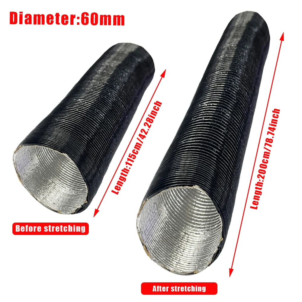 1PCS 25mm 42mm 60mm 75mm 90mm Diameter Air Diesel Parking Heater Duct Pipe Tube Hose For Webasto Eberspacher Car Camper