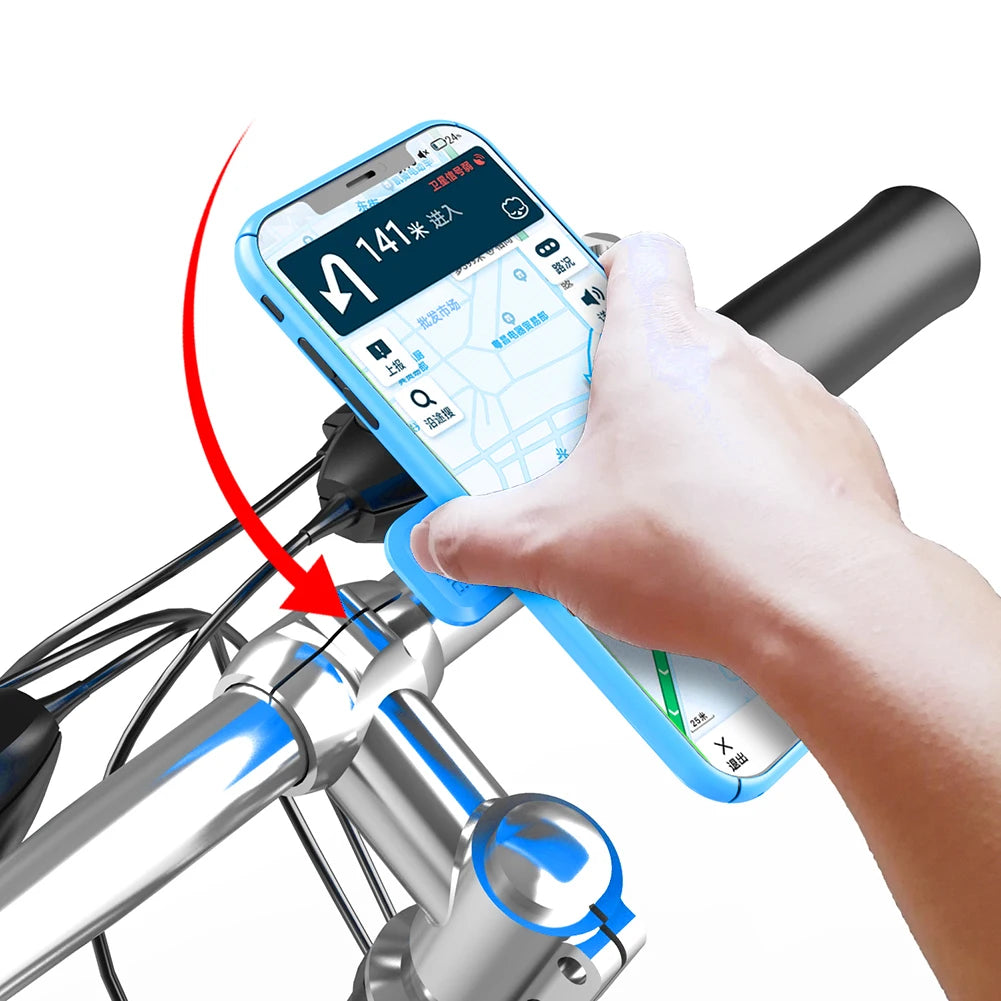 Motorcycle Bike Phone Holder Phone Bracket Vibration Damper Bike Handlebar Navigation Support for 4.7-7.2'' Phone