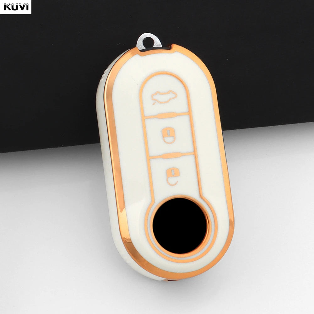 HOT TPU Car Key Case Cover Shell Holder Fob For FIAT 500 Ducato Panda Punto 500L Lancia Musa For Citroen Jumper Peugeot Boxer