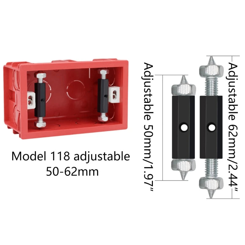 10 Pcs Wall Switch Socket Cassette Repairer Adjustable Cassette Screws Support Rod with Wrench Electrical Accessories