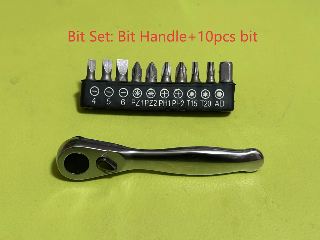 Mini treble 1/4 Ratchet Wrench Double Ended Quick Socket Ratchet Wrench Screwdriver Hex Torque Wrenches Set Spanner