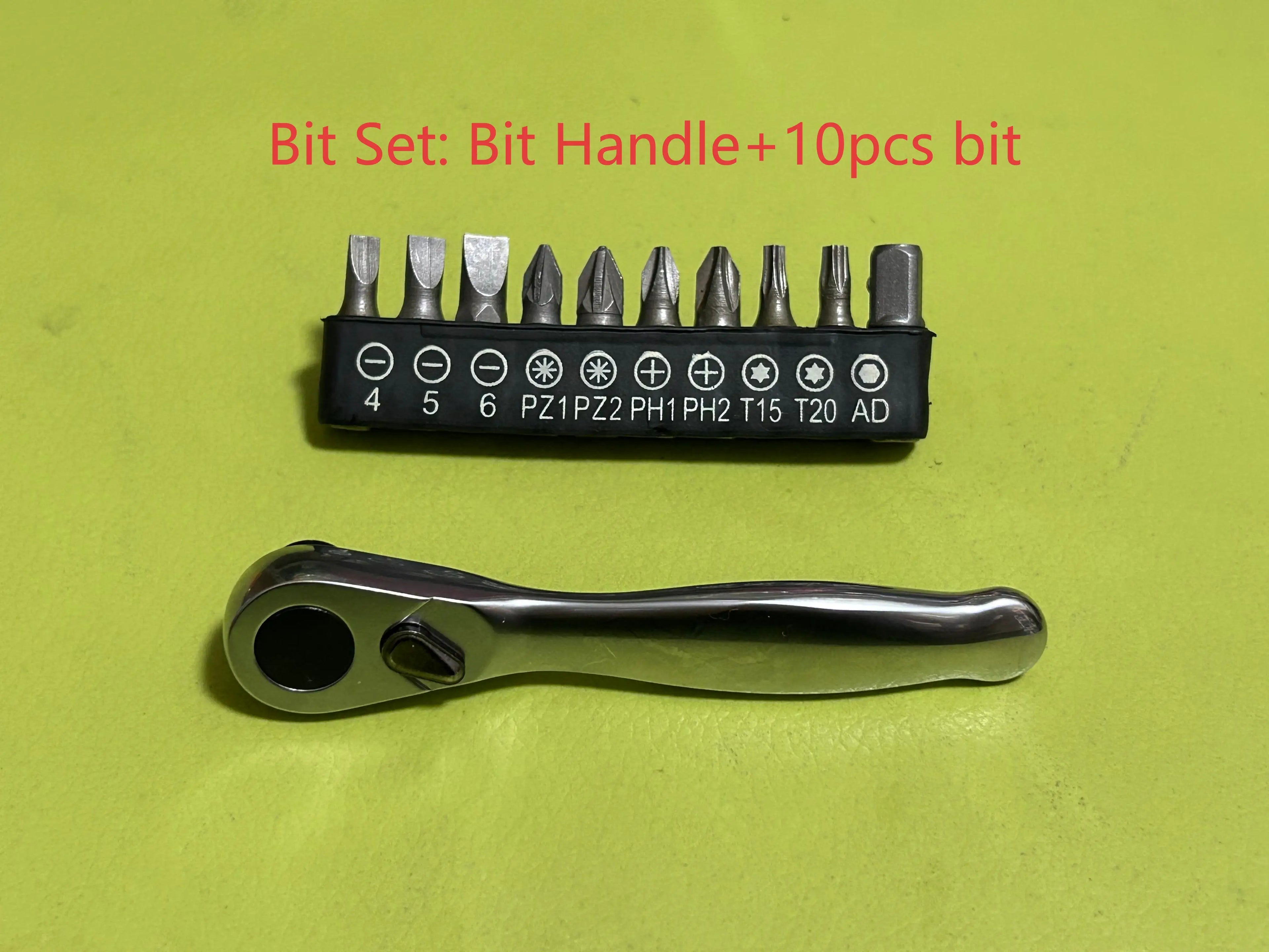 Mini treble 1/4 Ratchet Wrench Double Ended Quick Socket Ratchet Wrench Screwdriver Hex Torque Wrenches Set Spanner