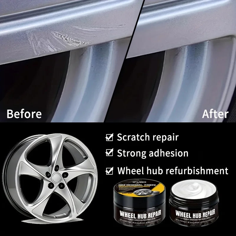 Automobile wheel rim scratch reconditioning paste, tire rim scratch paint repair paste - aluminum alloy wheel hub repair