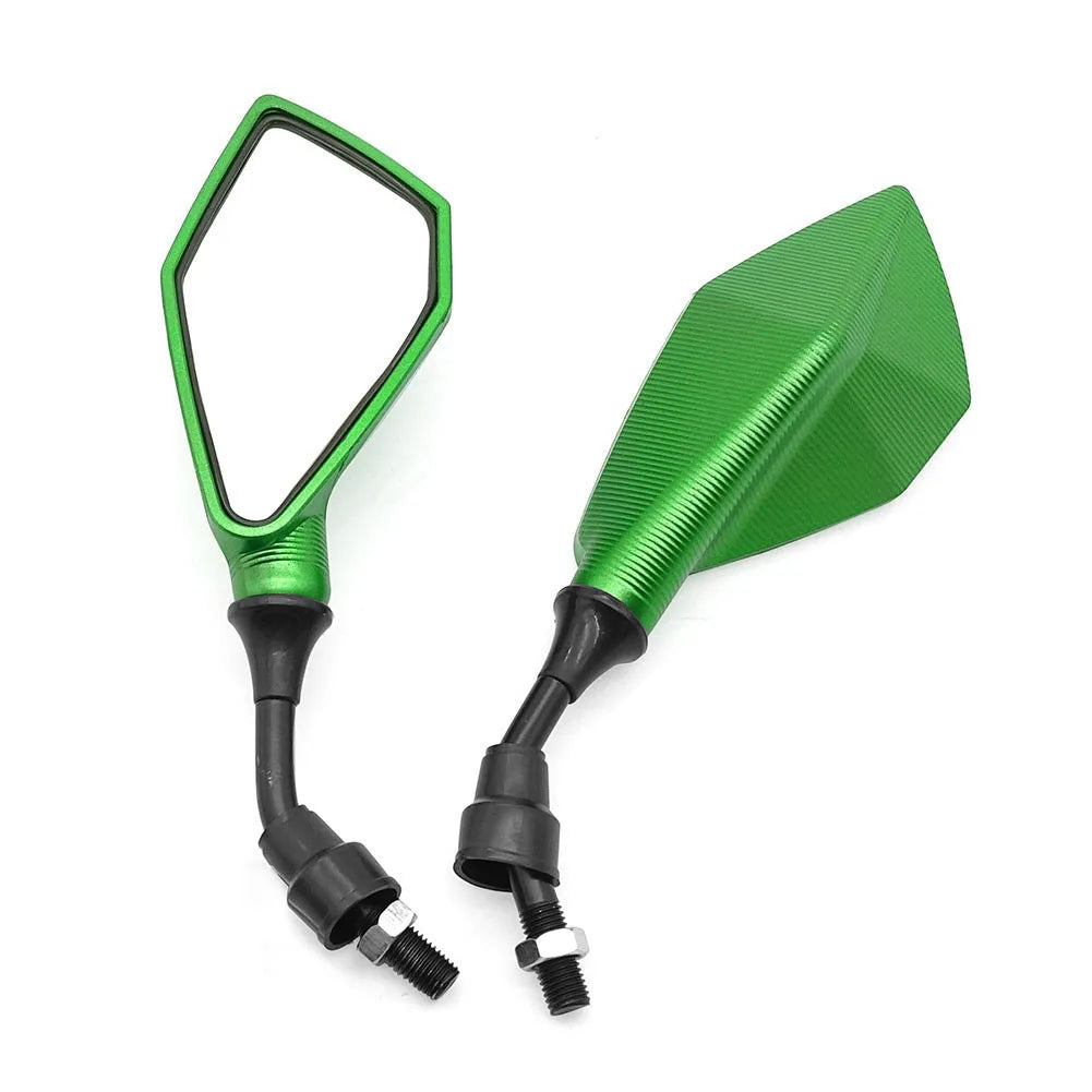 2pcs 10mm Motorcycle Rearview Mirrors Wide Angle Adjustable Bicycle Bike Handlebar Side Flexible Rear View Mirror