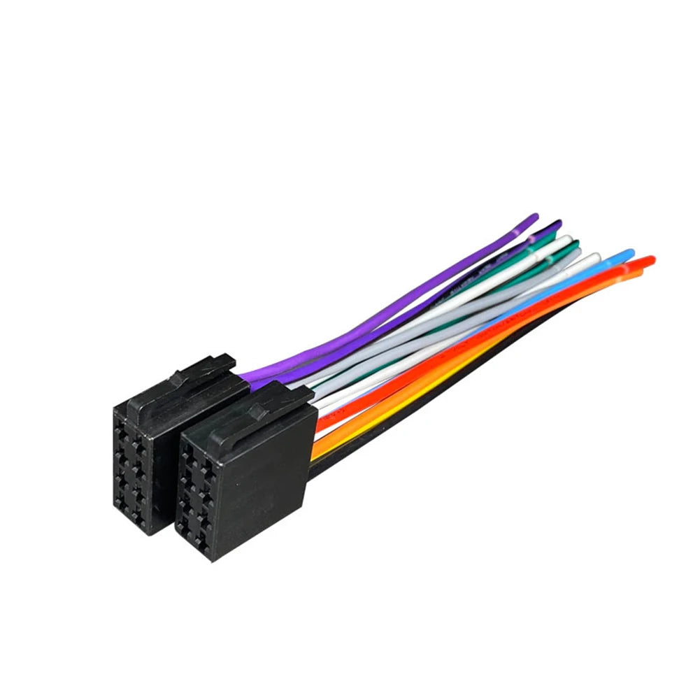 Car Stereo Radio ISO Cable Adapter ABS Universal Male Plug To Female Connector Wiring Harness Automobile Accessories