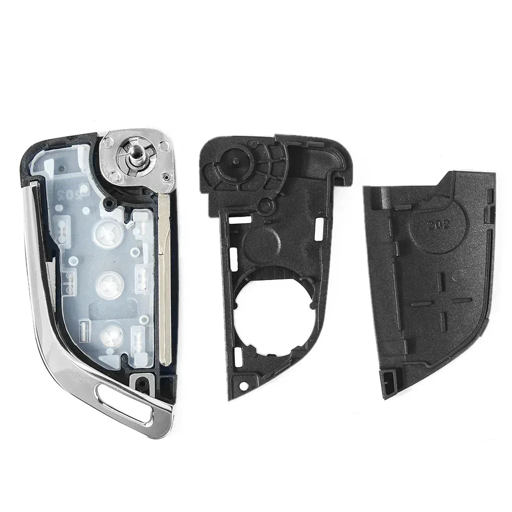 KEYYOU 3 Button Car Key Shell Modified Flip Folding Key Case Casing for Golf Tiguan Polo Jetta Skoda Seat 5K0 837 202AD