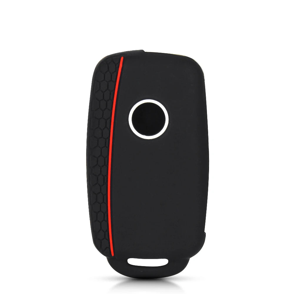 KEYYOU Silicone Car Key Case Cover for Volkswagen Sagitar/Polo/Golf/Bora/Tiguan/TOUAREG/Phaeton/SEAT/Skoda Key Fob Cover