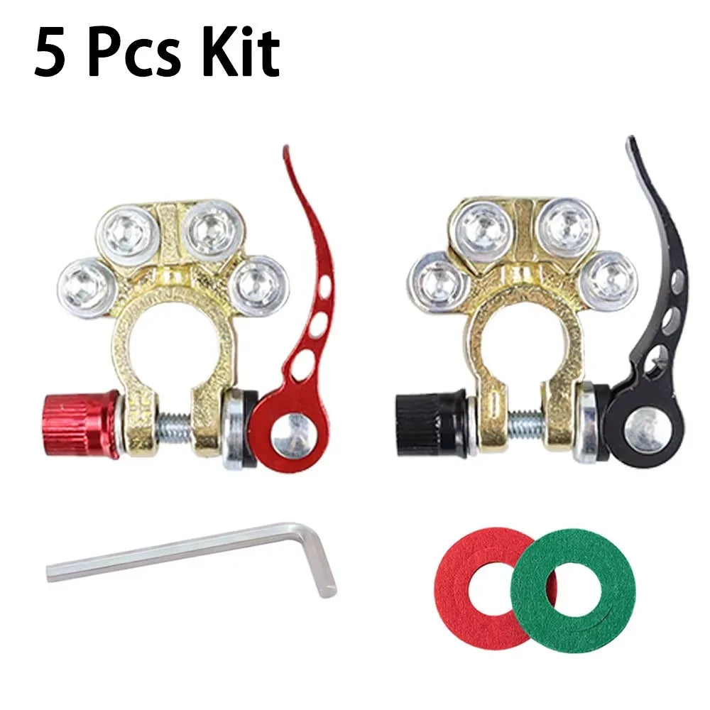 5Pcs  Auto Battery Quick Disconnect Terminal Car Battery Connector Kit Battery Universal Cable Adapter Vehicles SUV Truck