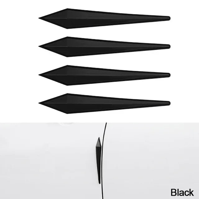 4pcs/set Car Anti-collision Protective Strips Body Door Rearview Mirror Edge Antis-scratch Protection Rubber Strip 3D Sticker Ne