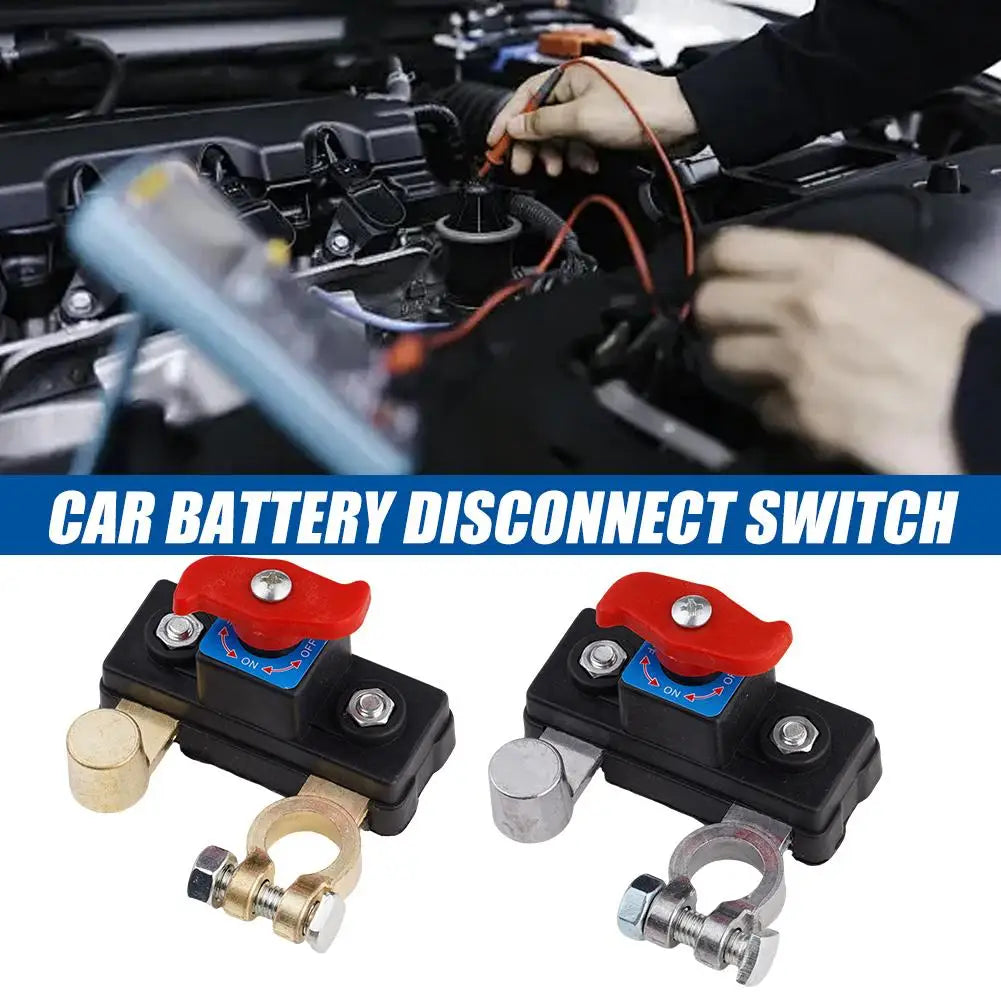 12V 24V Dual Voltage Battery Master Cut Off Switch Zinc Alloy Structure Negative Pole Disconnect for 16mm17mm Diameter Pile Head