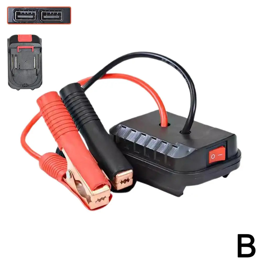Igniter Jump Starter for Makita Lithium Battery Booster Cable Adapter Emergency Power Kit DIY Converter With Clip