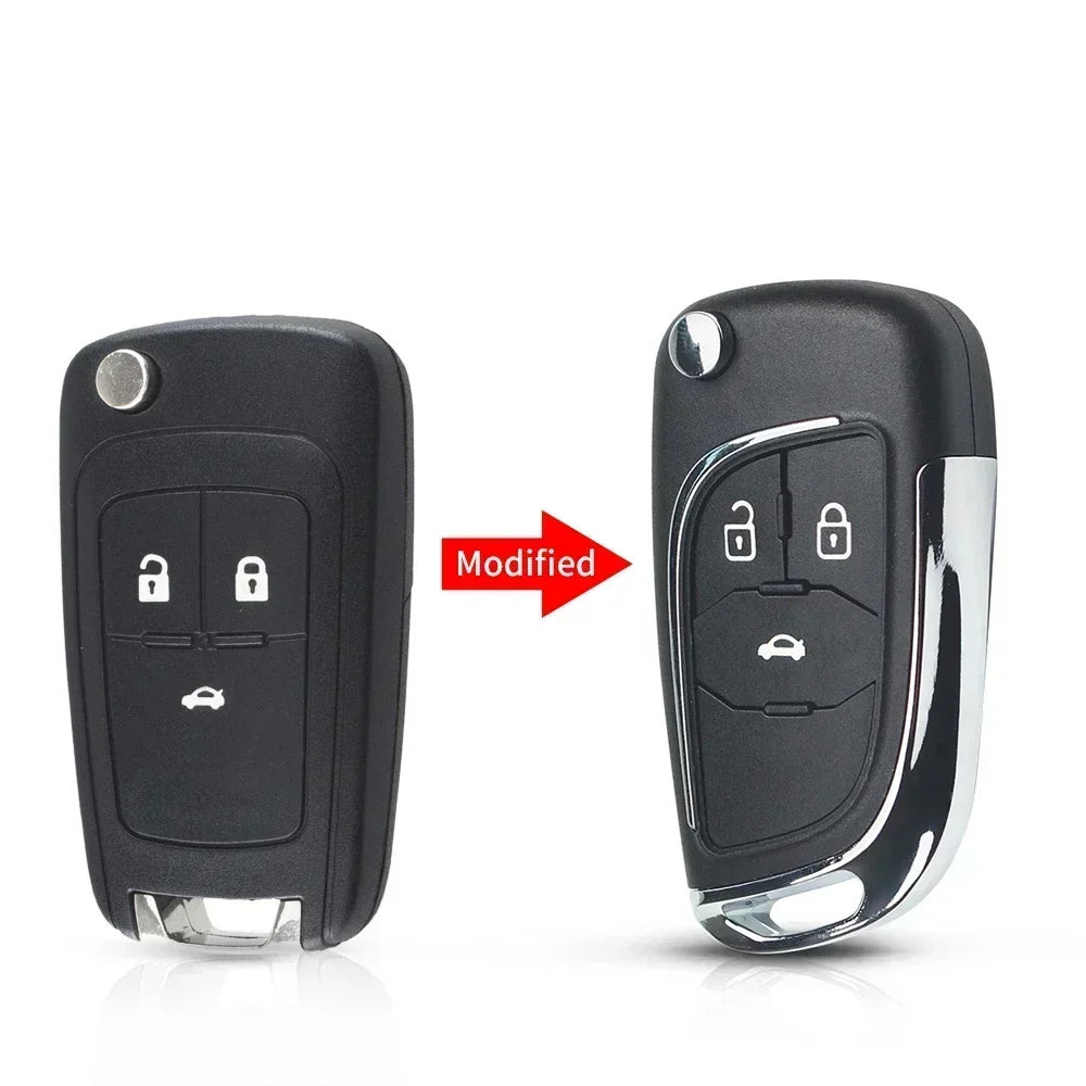 KEYYOU For Chevrolet Cruze for OPEL Insignia Astra Zafira Mokka Agila Corsa Meriva Signum Tigra Mando Modified Car Key no logo