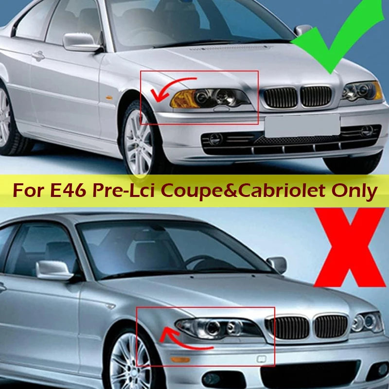 Single Slat Grill Kidney Carbon Chrome Grille For 3 Series E46 2-Door 1998-2002 Pre-Facelift & 2000-2007 E46 M3 Coupe Cabriolet