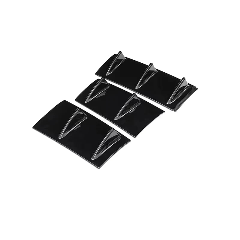 Glossy Black Rear Bumper Spoiler Diffuser 3PCS 7-Fin Lower Body Kit Modification for BMW E39 E60 E46 E90 F10 for Audi A4 B8 A6