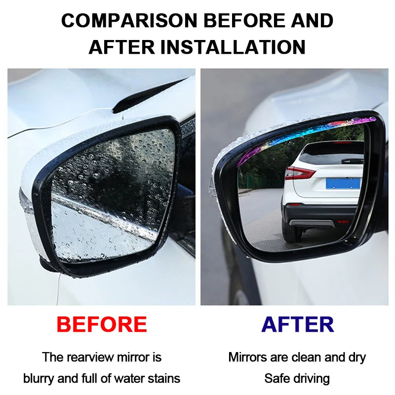 SEAMETAL 2pcs Car Rearview Mirror Rain Shield Rain Eyebrow Universal Rear View Side Mirror Rain Eyebrow Shield Rainproof Cover